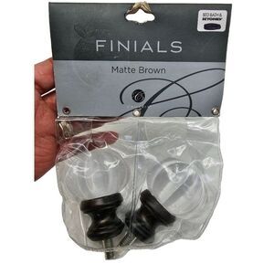 Cambria Finials 5/8" Luminous Matte Brown.